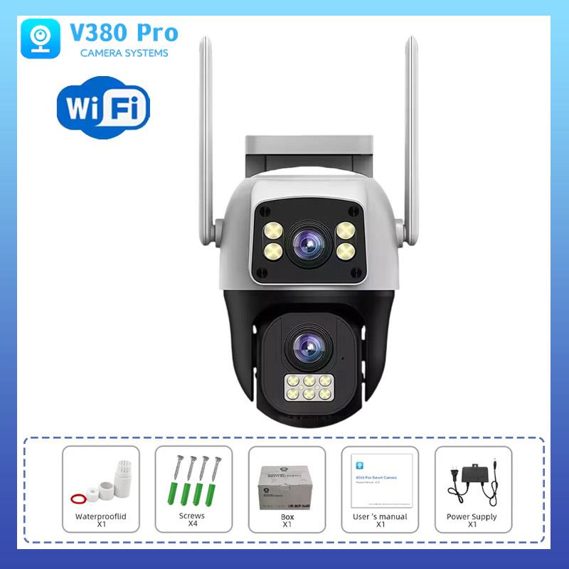 Kamera Keamanan IP Outdoor V380 Pro CCTV 1080P dengan Panel Surya & 4G SIM WiFi - Penglihatan Malam Full HD