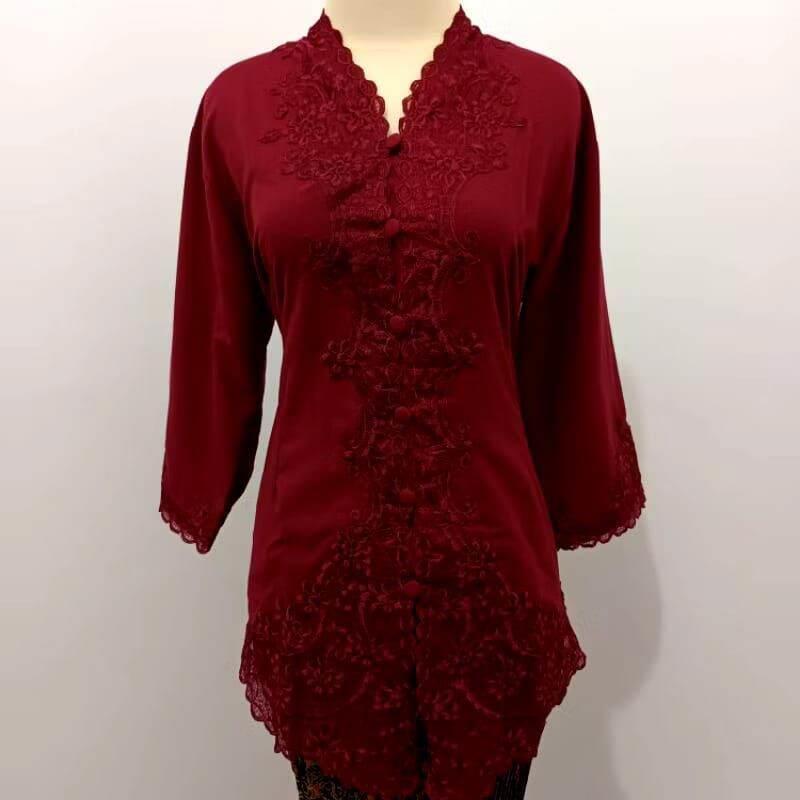 Atasan kebaya encim bordir senada modern lengan panjang kain mikro premium original