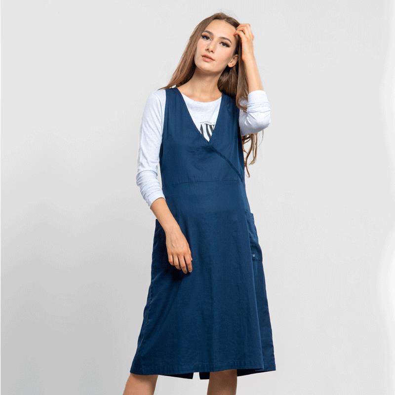C2 Wiliya Navy Overall Dress Wanita