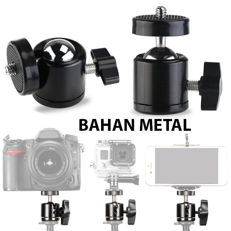 Mini Ball Head for GorillaPod Tripod Kamera DSLR 1/4