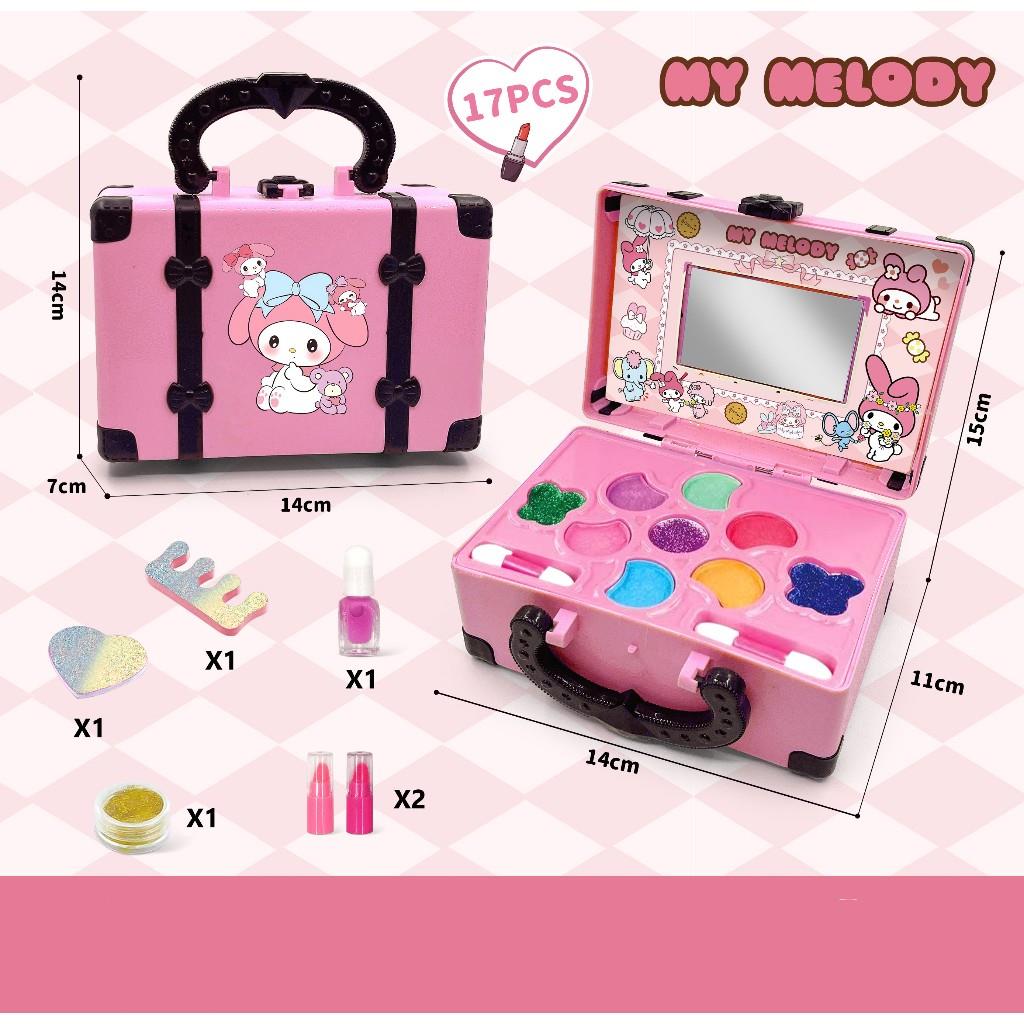 BETTIE (GRATIS kotak) Girls Makeup Toys Kosmetik Kotak Bermain Princess Makeup Tas Girl Toy Play Set
