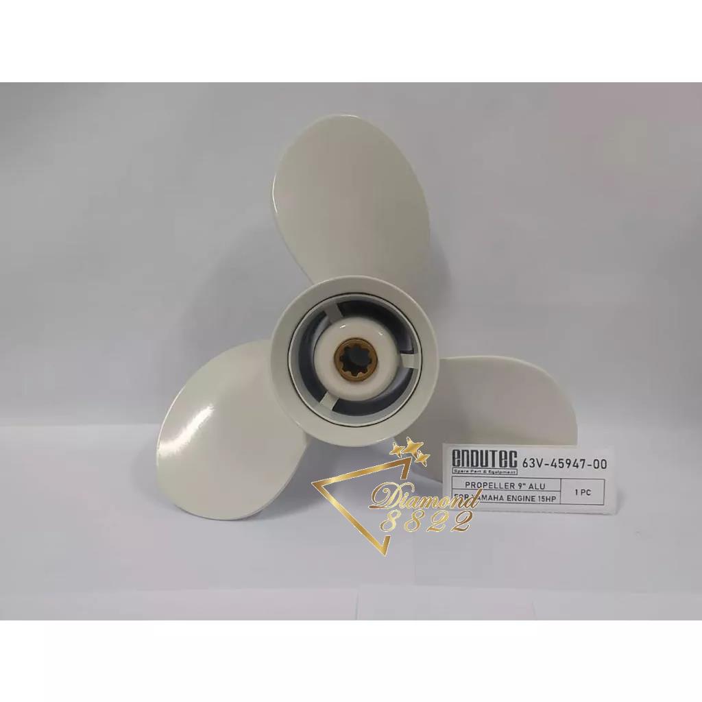 PROPELLER 9" ALU 15PK 63V-45947-00 SPAREPART MESIN TEMPEL / SUKU CADANG MESIN TEMPEL PROPELLER 9" ALU 15PK 63V-45947-00
