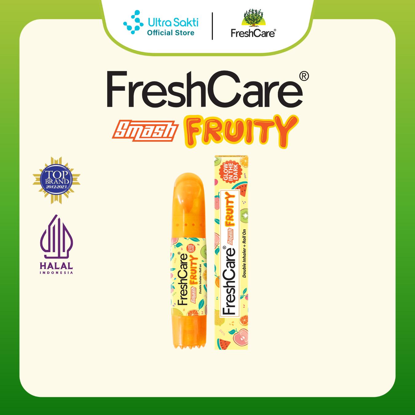 FreshCare Smash Fruity - Double Inhaler+Kerokan+Roll On+Pijat dan Relaksasi
