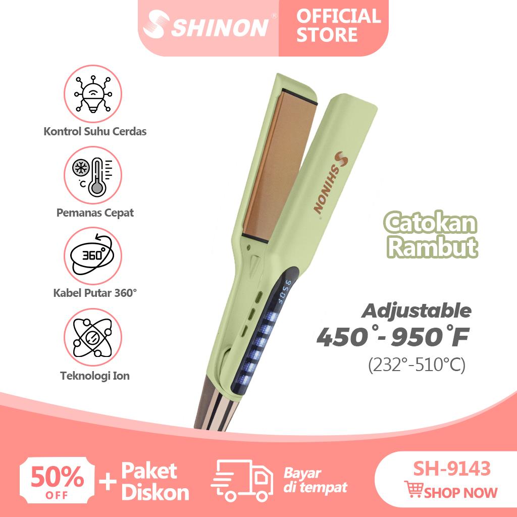 SHINON Catokan Rambut Curly Jagung Zigzag Baba Catokan Rambut Pelurus Pengeriting Rambut Glam Hair Catok Antilengket Catokan 2 in 1 Multifungsi SH-9143 SH-9493