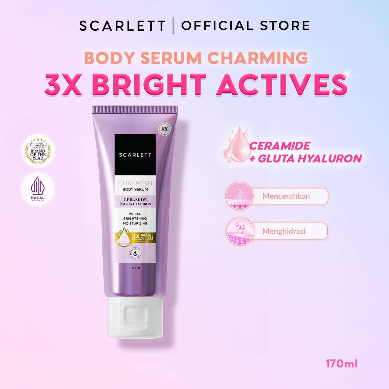 Scarlett Whitening Body Serum ( Happy Jolly Charming ) Melembabkan dan Mencerahkan