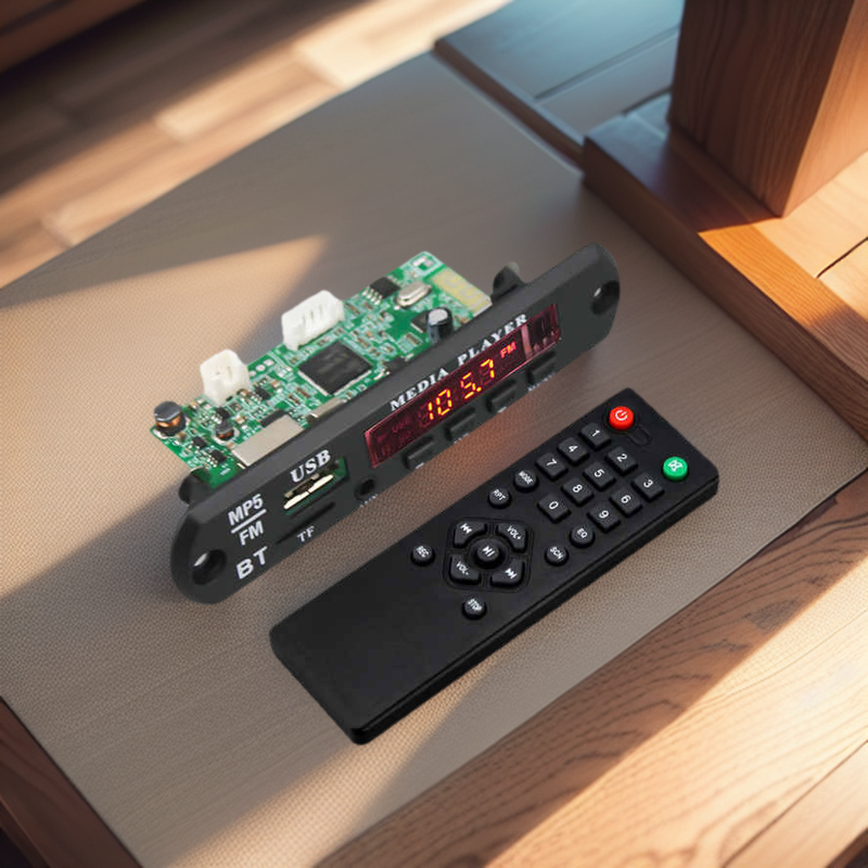 Modul MP5 Audio Bluetooth 5.1 Universal dengan Remote Control dan Digital Display untuk video Player