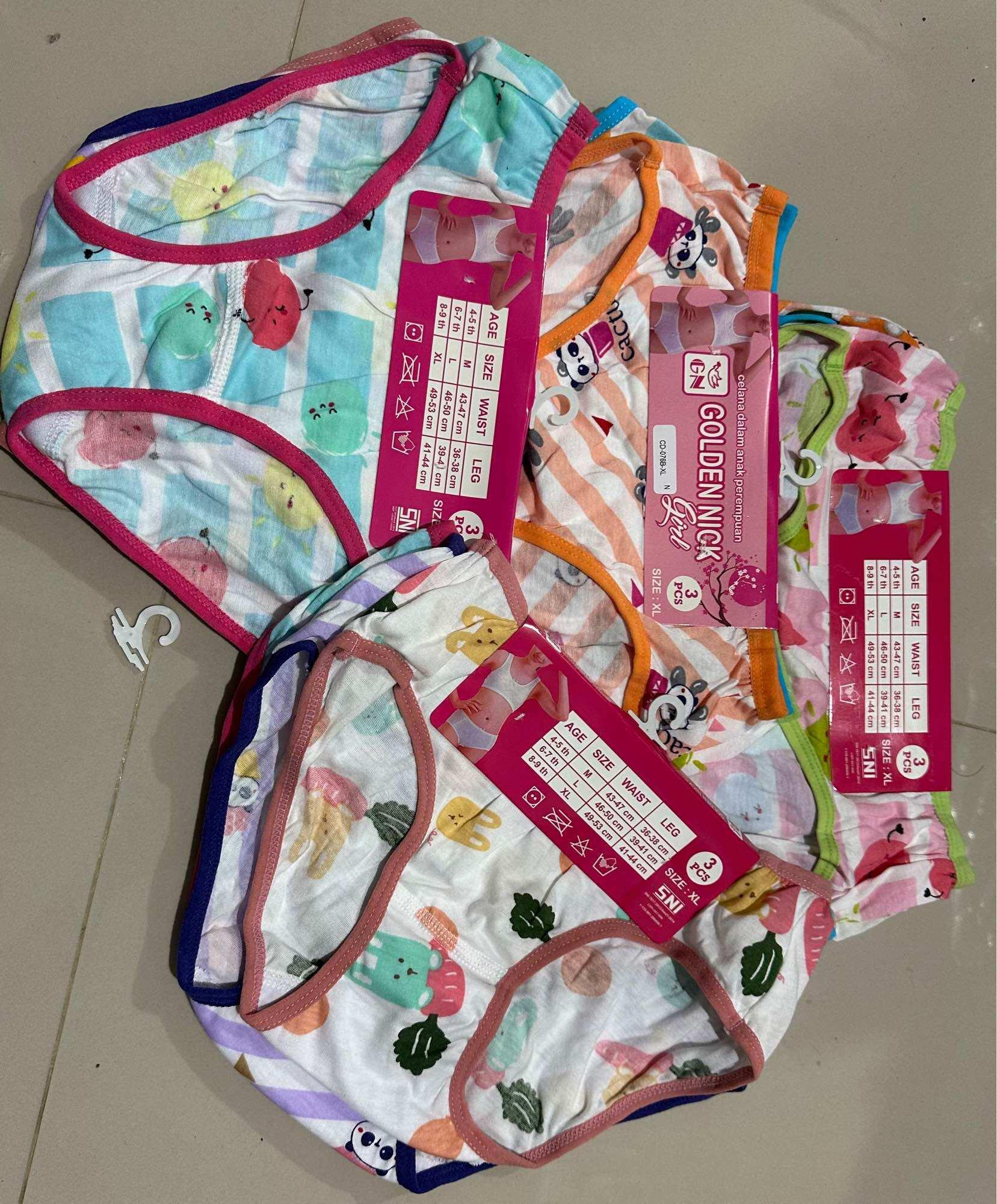 CELANA DALAM ANAK GOLDEN NICK MOTIF WARNA RANDOM 3PCS