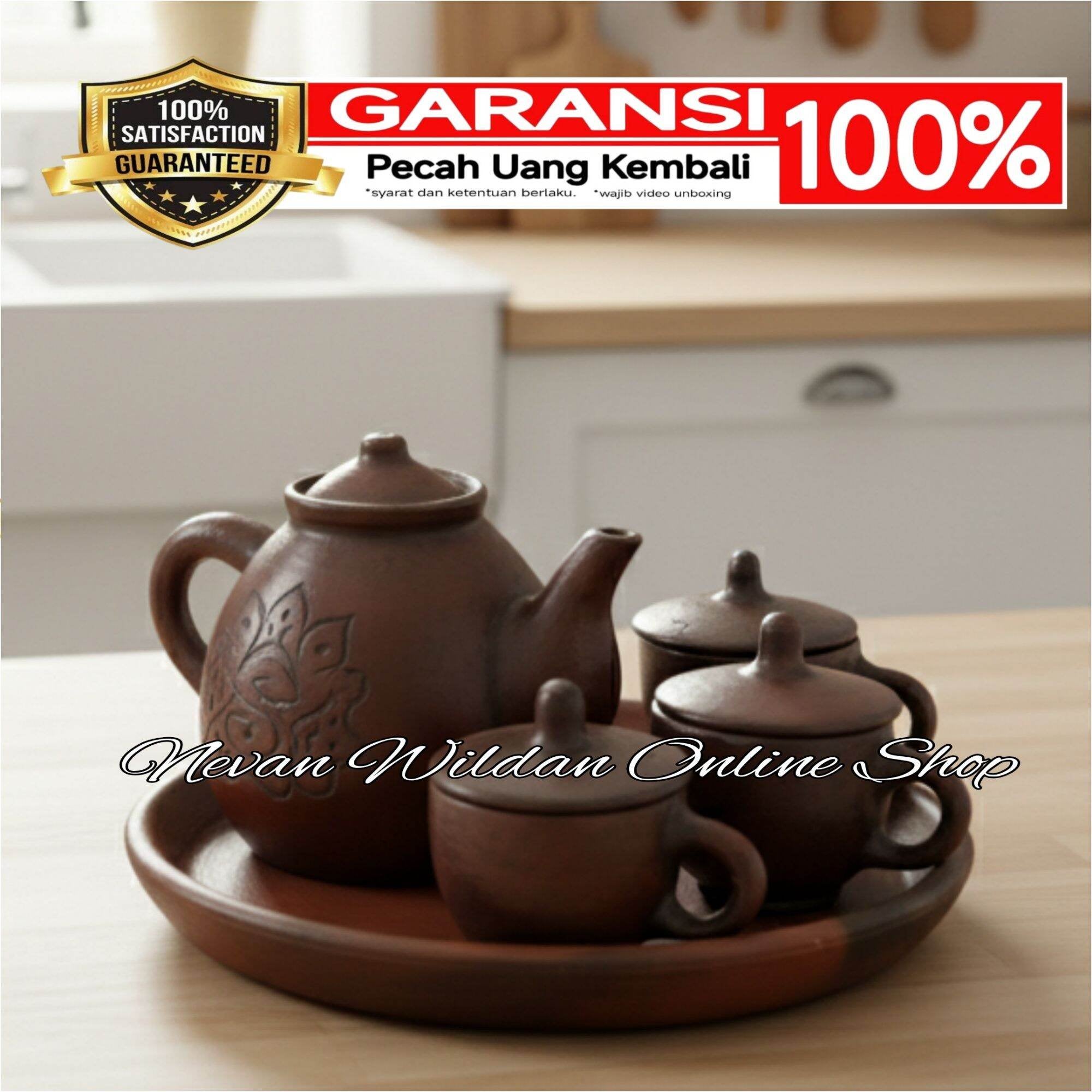 TEKO POCI SET TANAH LIAT | TEKO SET GERABAH