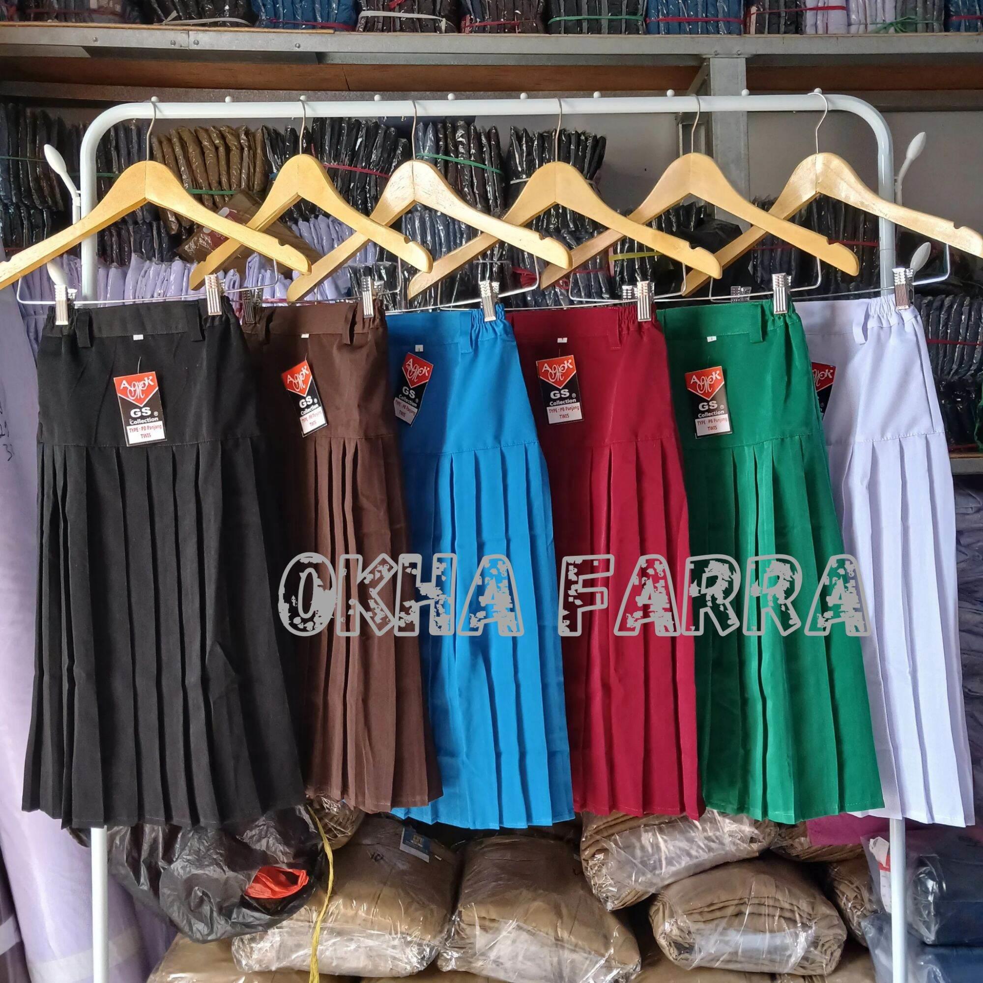 rok panjang SD / rok rempel pinggang bawah / rok madrasah / seragam sekolah