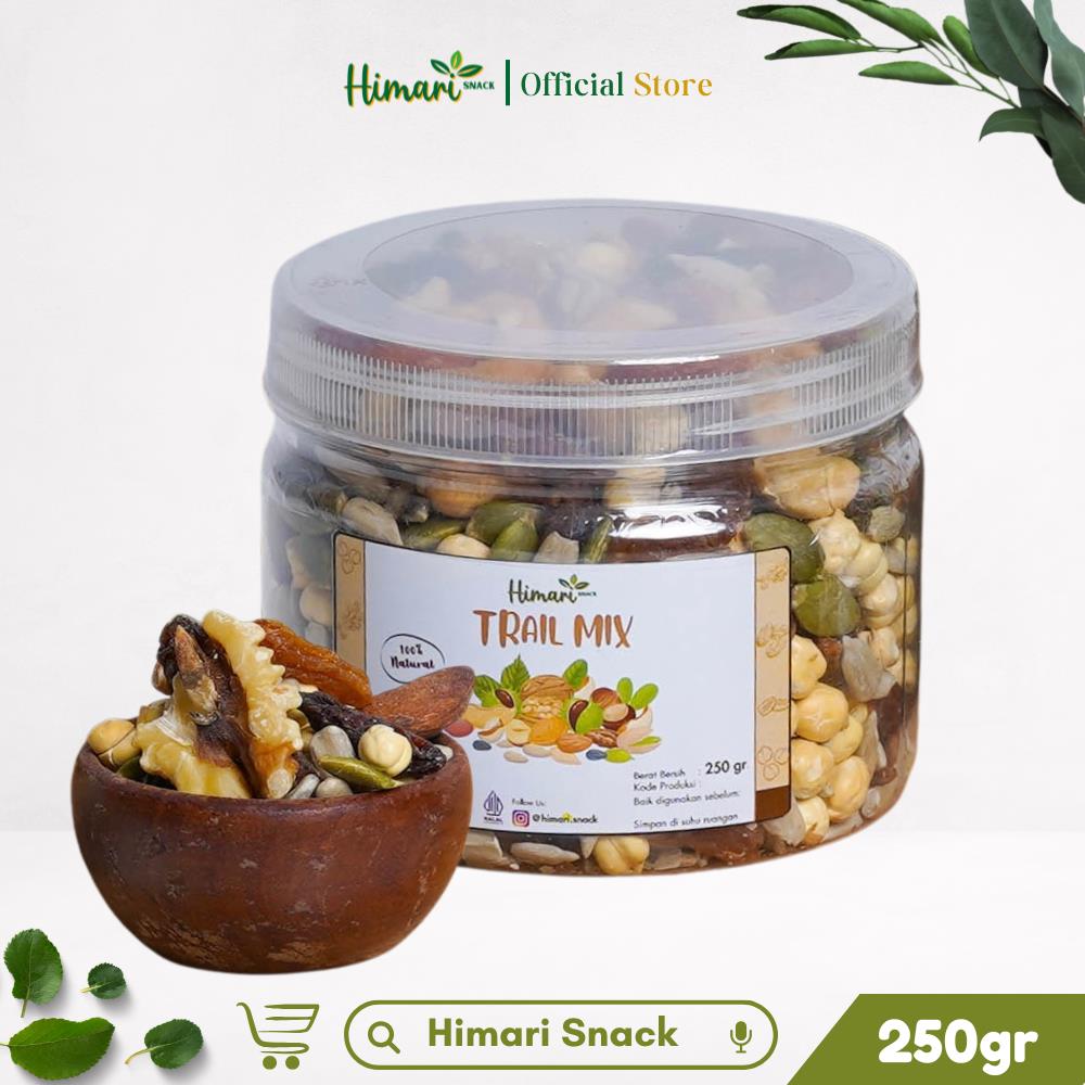 Himari Trail Mix Cemilan Sehat Mixed Nuts Dried Fruits & Seeds 250-325gr Snack Halal