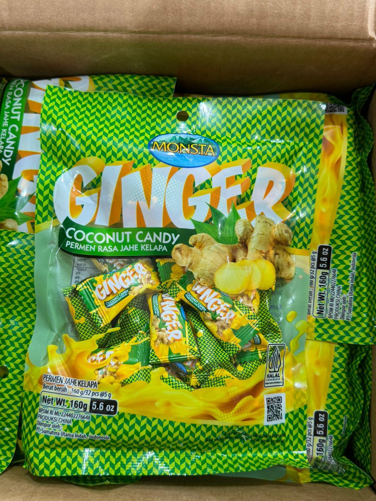Permen Kimono Ginger Coconut Candy / Permen Jahe kelapa 160gr