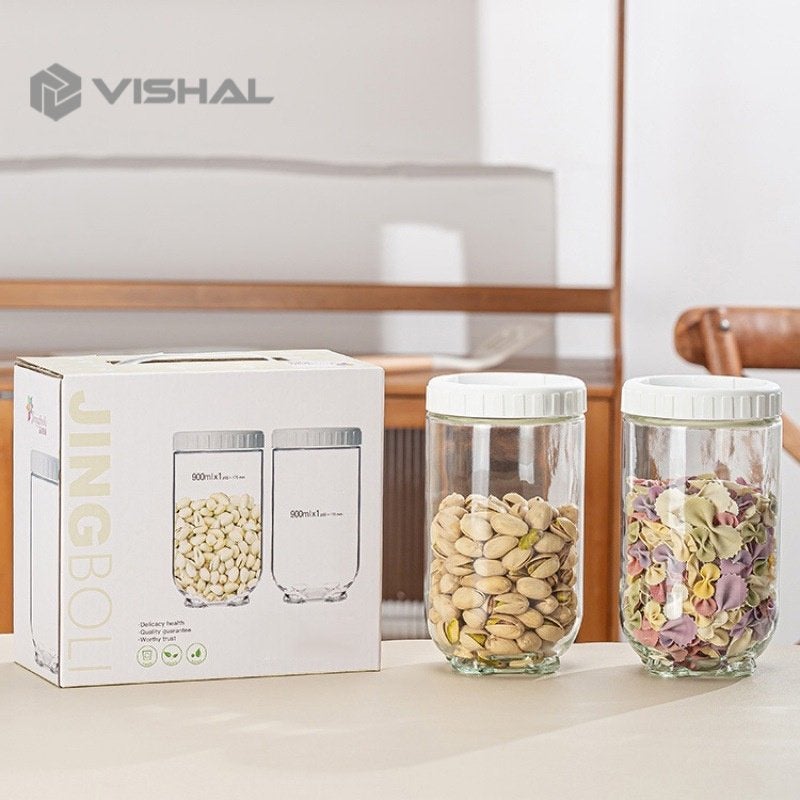 TOPLES KACA SET 4 IN 1 CANISTER - TOPLES SATUAN / SEAL SNACK JAR / TOPLES