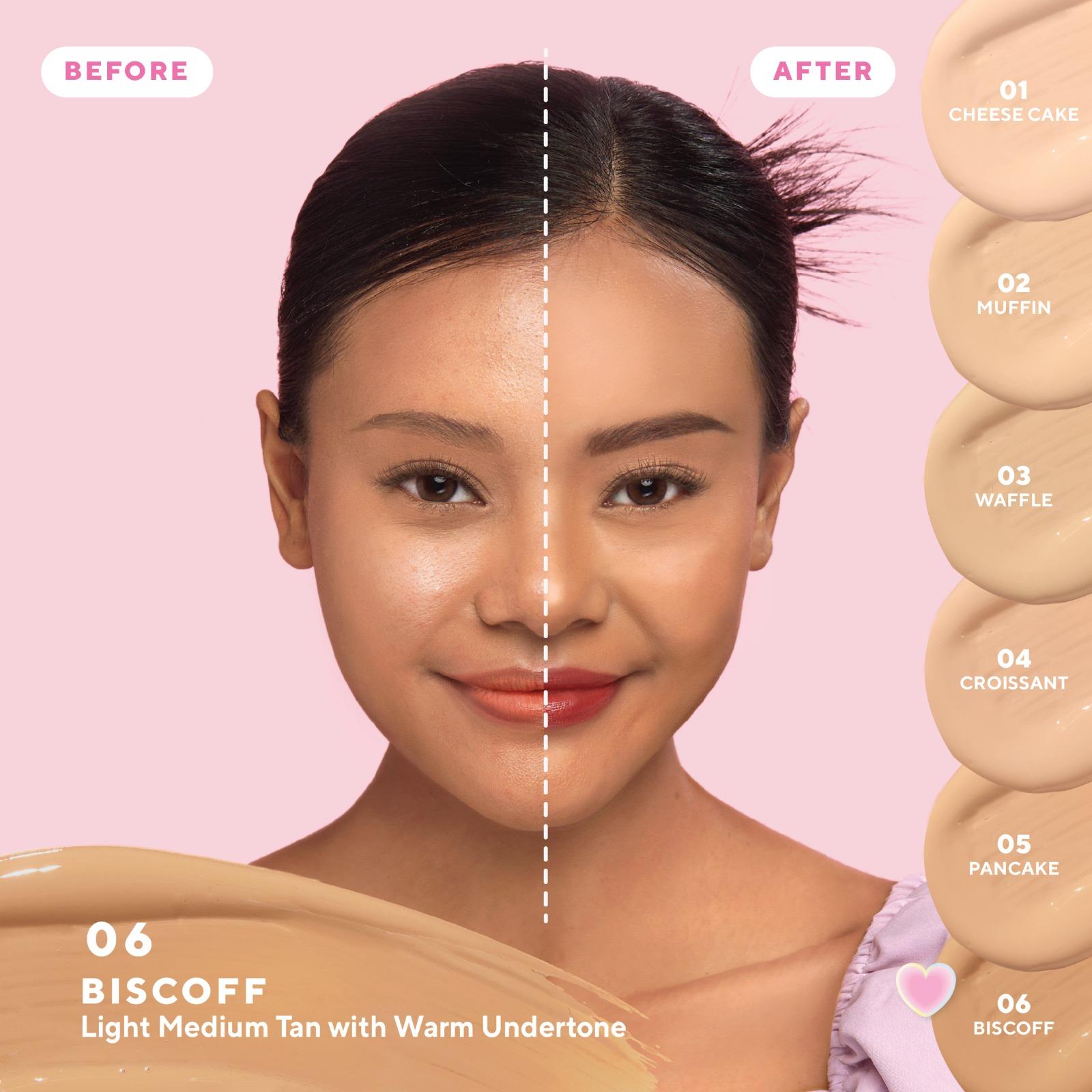 True to Skin - Skinlike Porefecting Cushion SPF 35 PA++++ Medium to High Coverage Satin Matte Finish Lightweight Tidak menyumbat pori pori