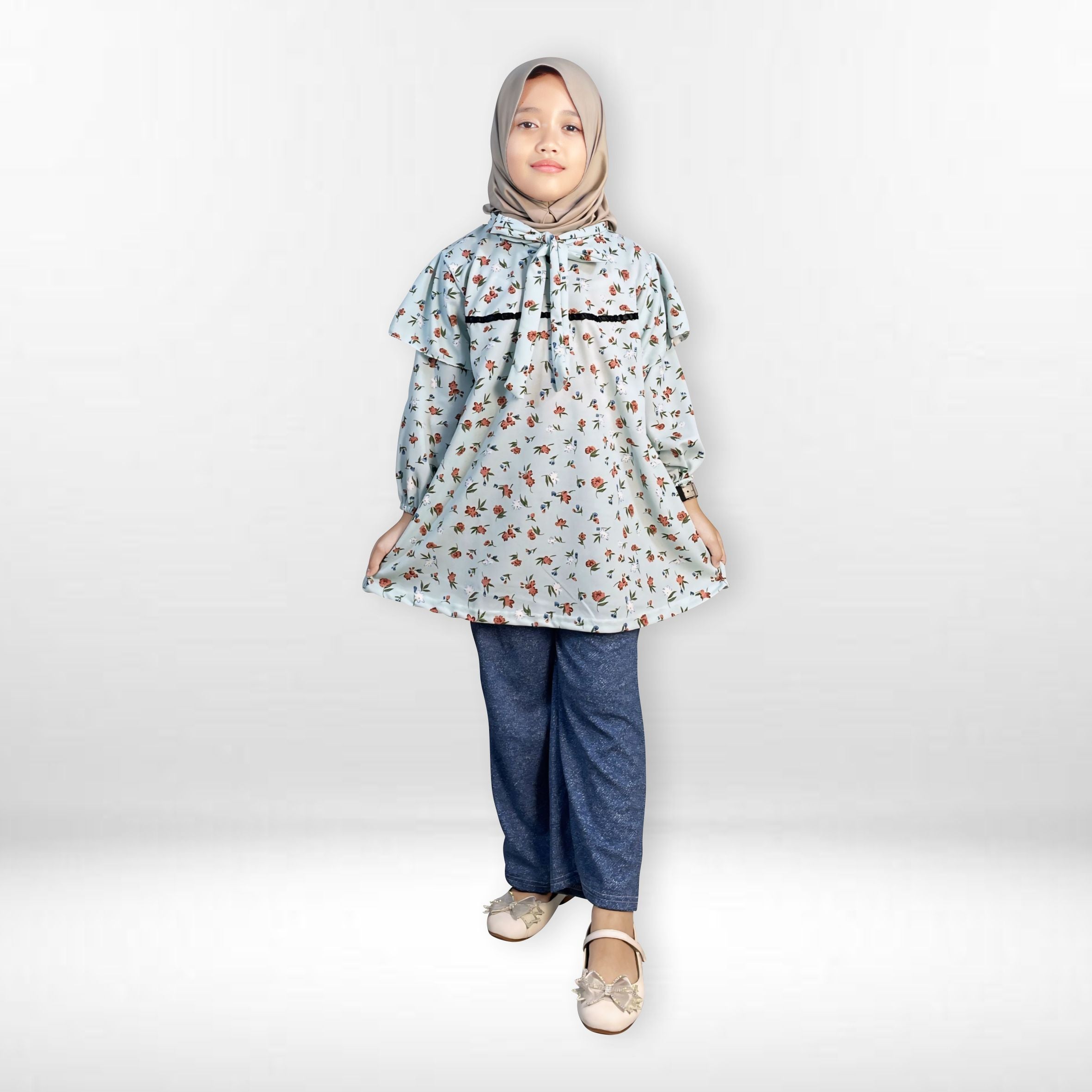 Setelan Anak Perempuan Elvia Bunga 154 NONYFASHION