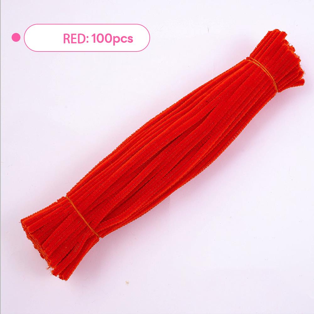 Payoe 100Pcs Kawat Bulu Mercy Mix Warna 30cm Mainan Anak Pipe Cleaner Flower Bouquet