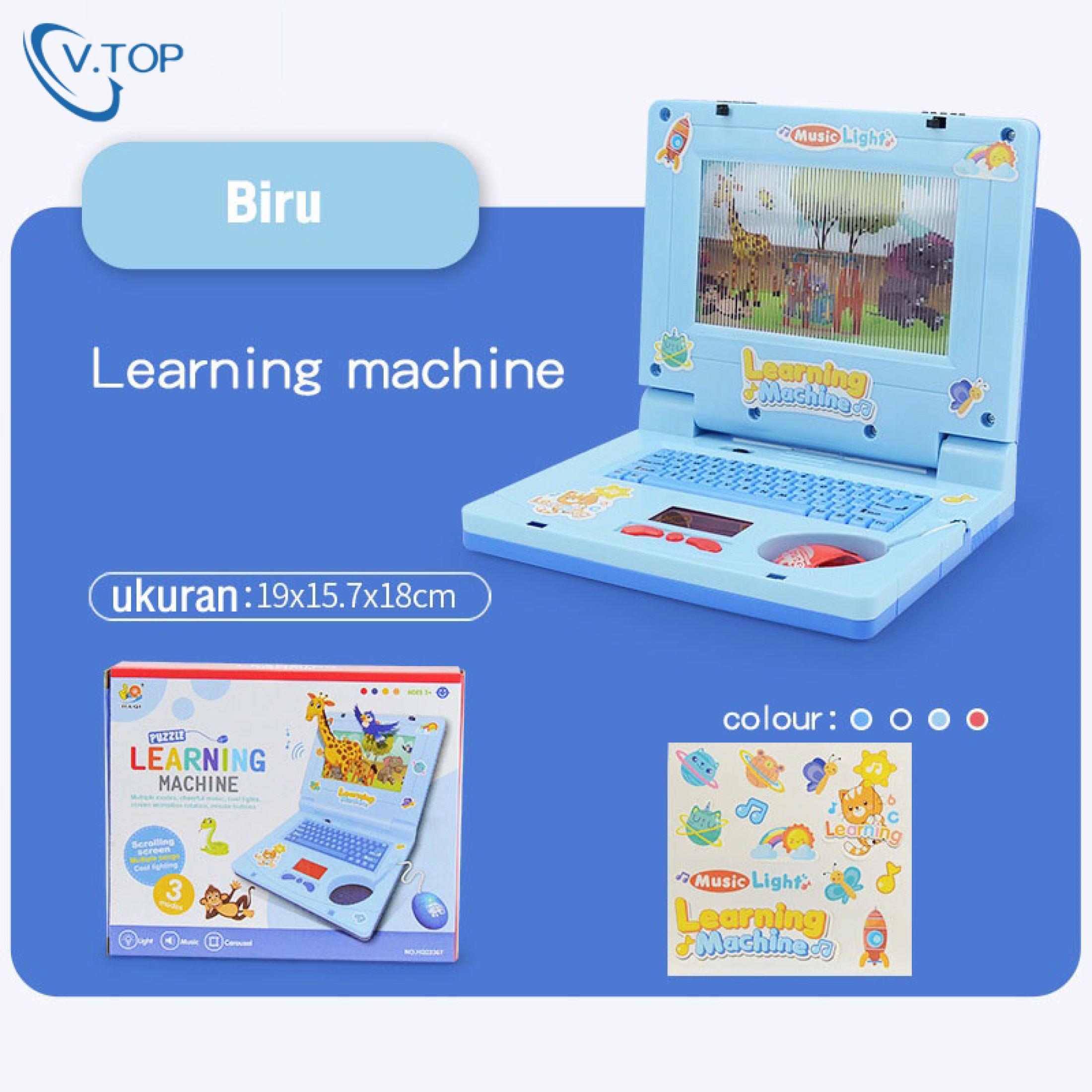 Imitation laptop learning Machine Catoon Music Computer Mainan Edukasi Anak dengan Lampu Dan Musik