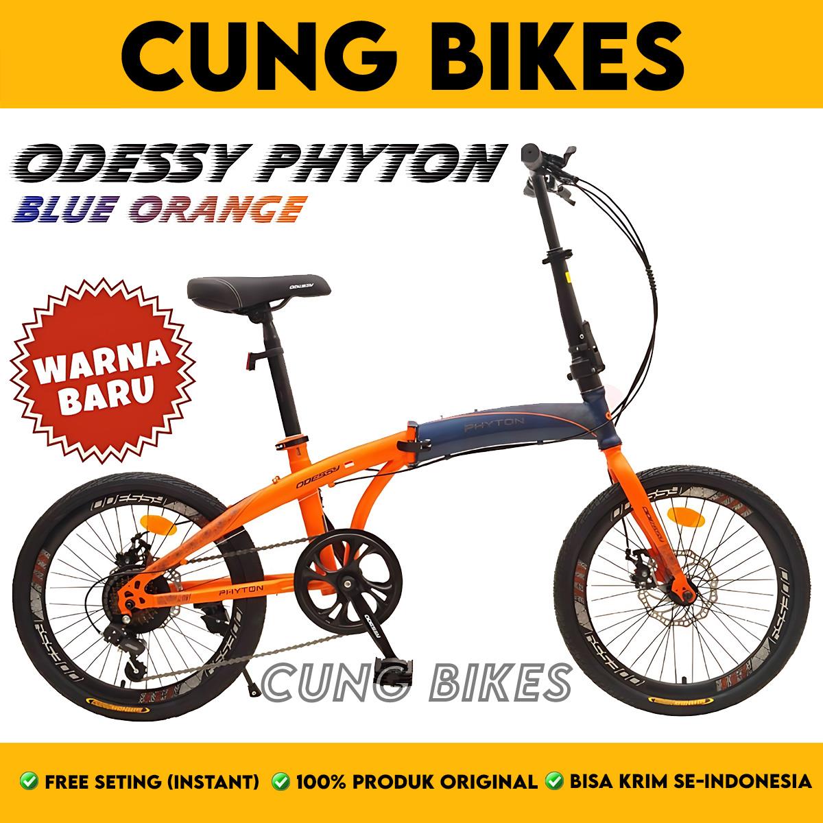 Sepeda Lipat 16 20 Inch Folding Bike ODESSY PHYTON LP-2036 7 Speed rem Cakram