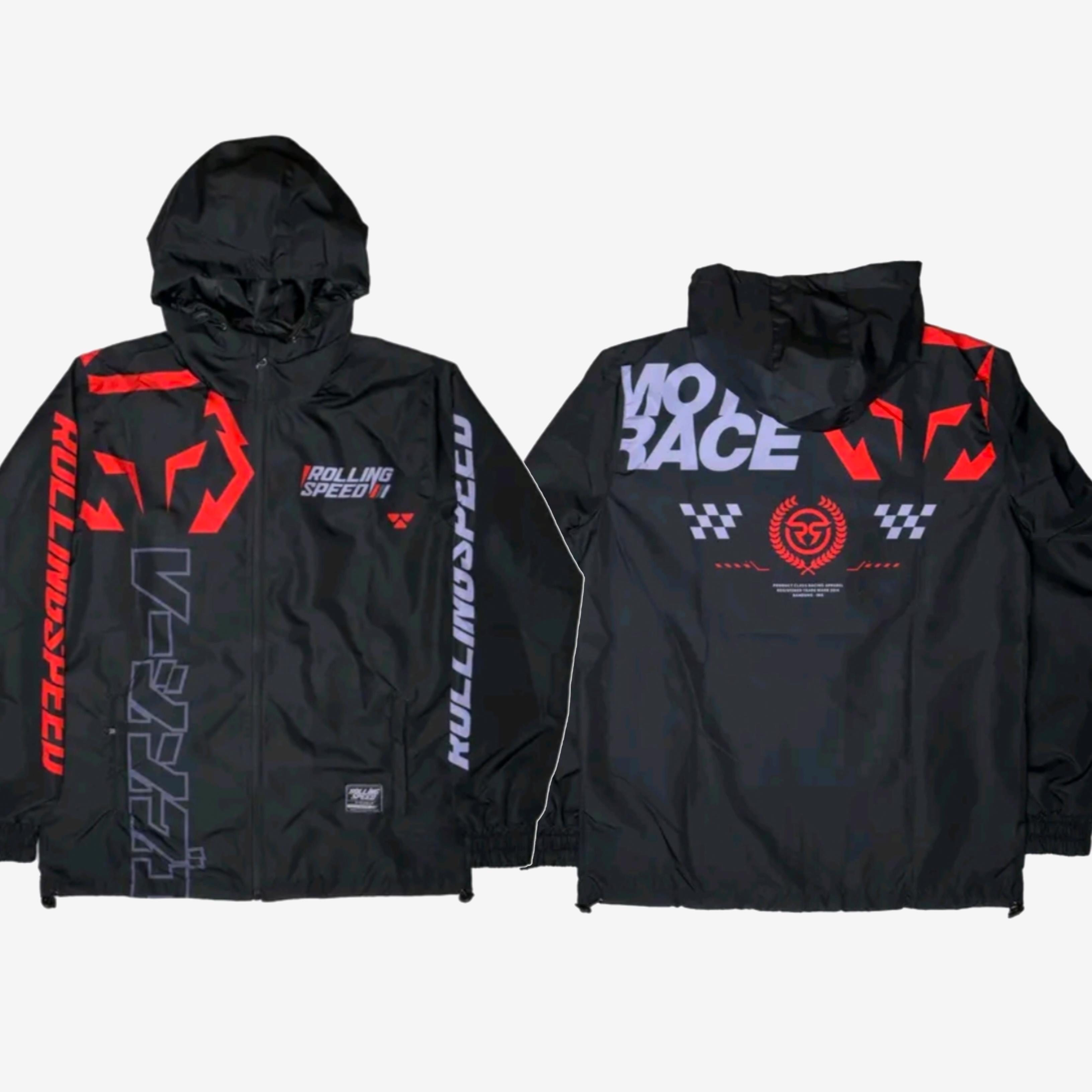 Rollingspeed Jaket Racing Terbaru Bahan Parasut Anti Air