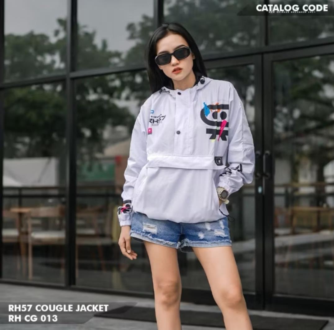 RH57 Jaket Cougle Racinghell Terbaru Bahan Parasut Anti Air RH CG 05 Free Stiker
