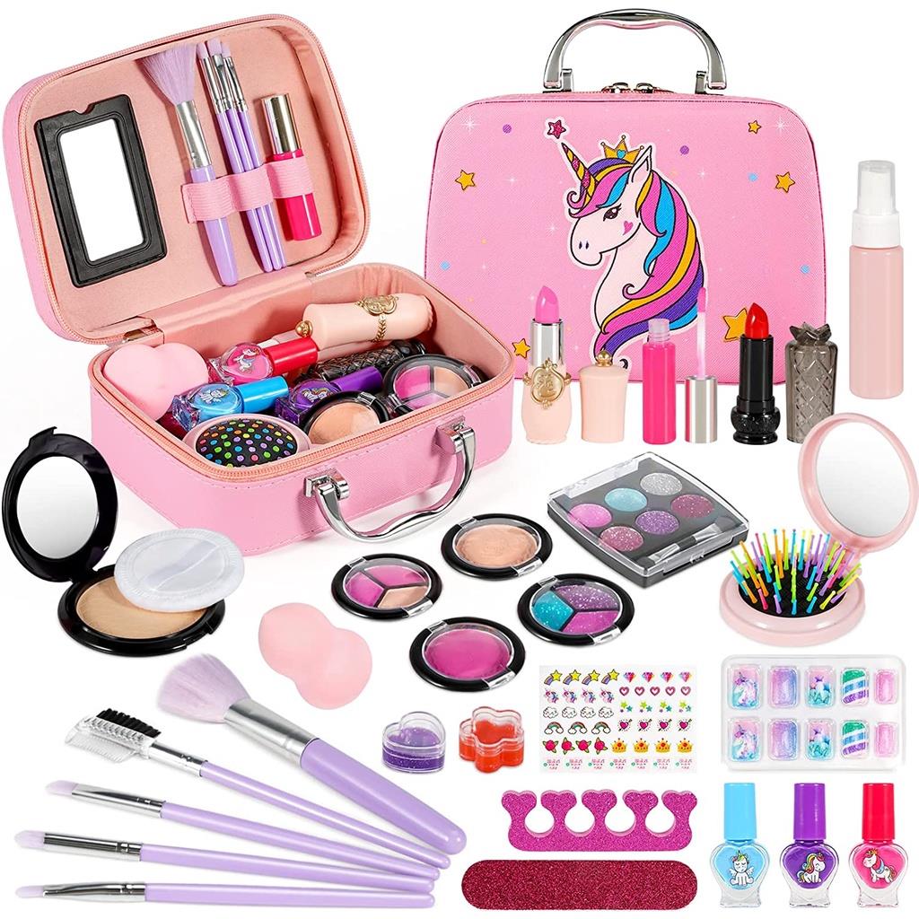 Tas Kosmetik Putri Duyungchildren Pretend Plays Make Up Kit Set Mainan Make Up Anak Dengan Fungsi Asli - Kado Anak Cewek