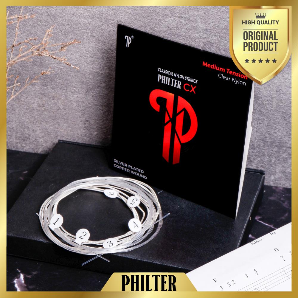 Senar Gitar Klasik Nylon Silver Plated Copper Wound Philter CX Original