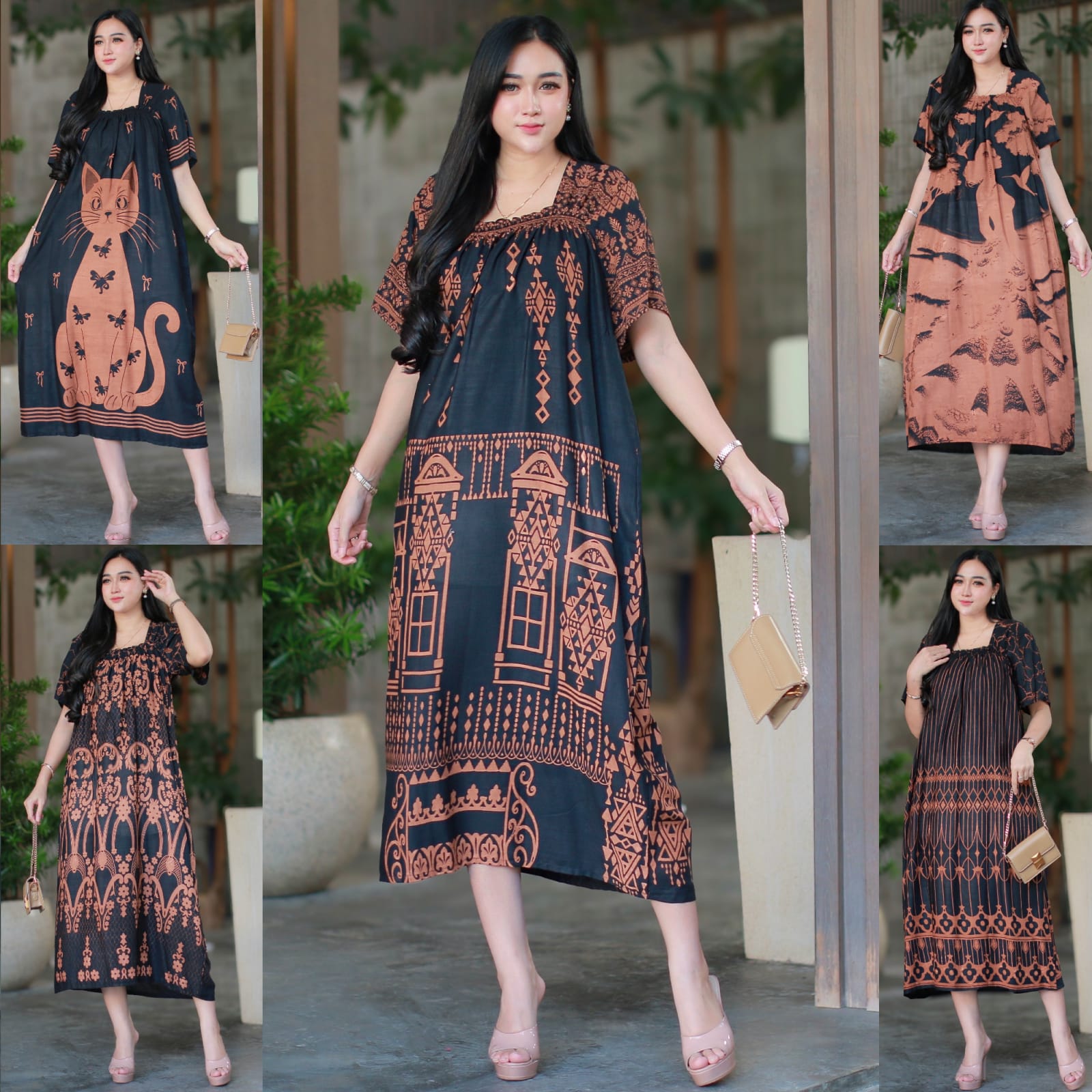 Daster Model Terbaru Daster Midi Kekinian Jumbo Viral - Dress Fuji Sabrina Ibu Hamil