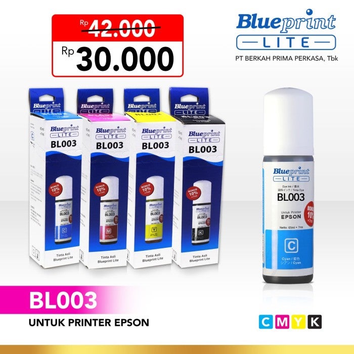 Tinta Epson BLUEPRINT Lite 003 For Printer Epson L1110 L3110 - 72ml