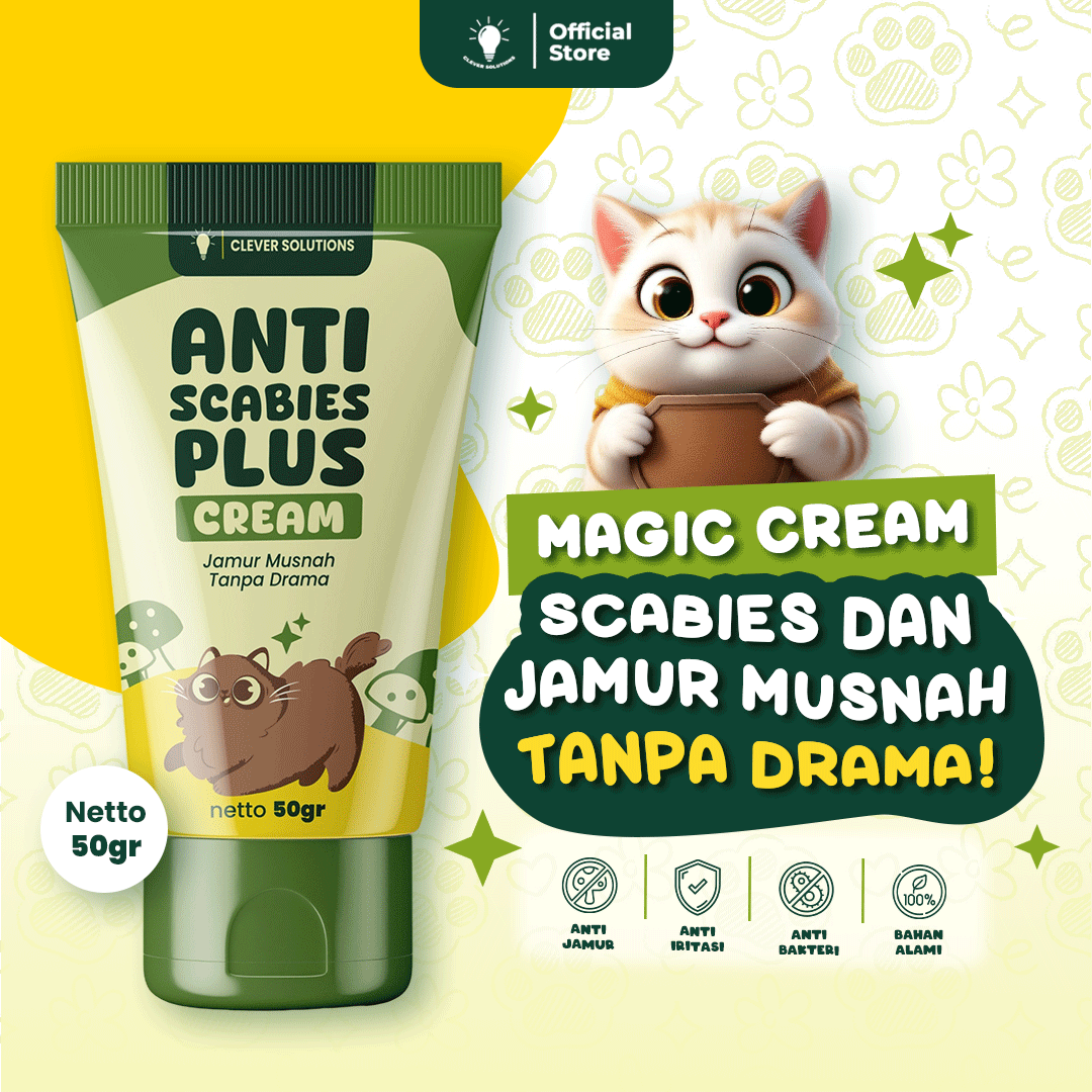 Clever Solutions - Anti Scabies Plus Cream Salep Jamur Ampuh Anti Scabies Gudik Demodex Impetigo Kutu