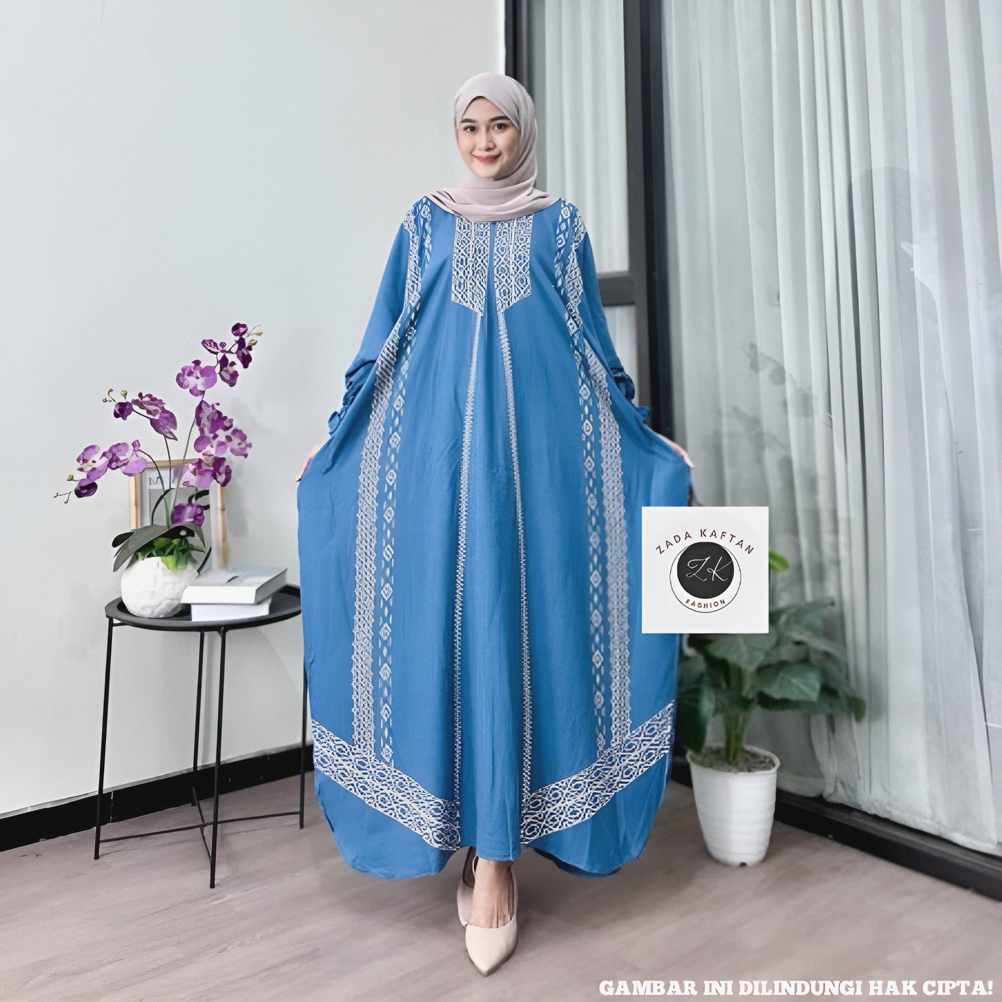 Kaftan Hajar Premium Rayon Super Jumbo Busui Dress Nyaman Panjang Tebal