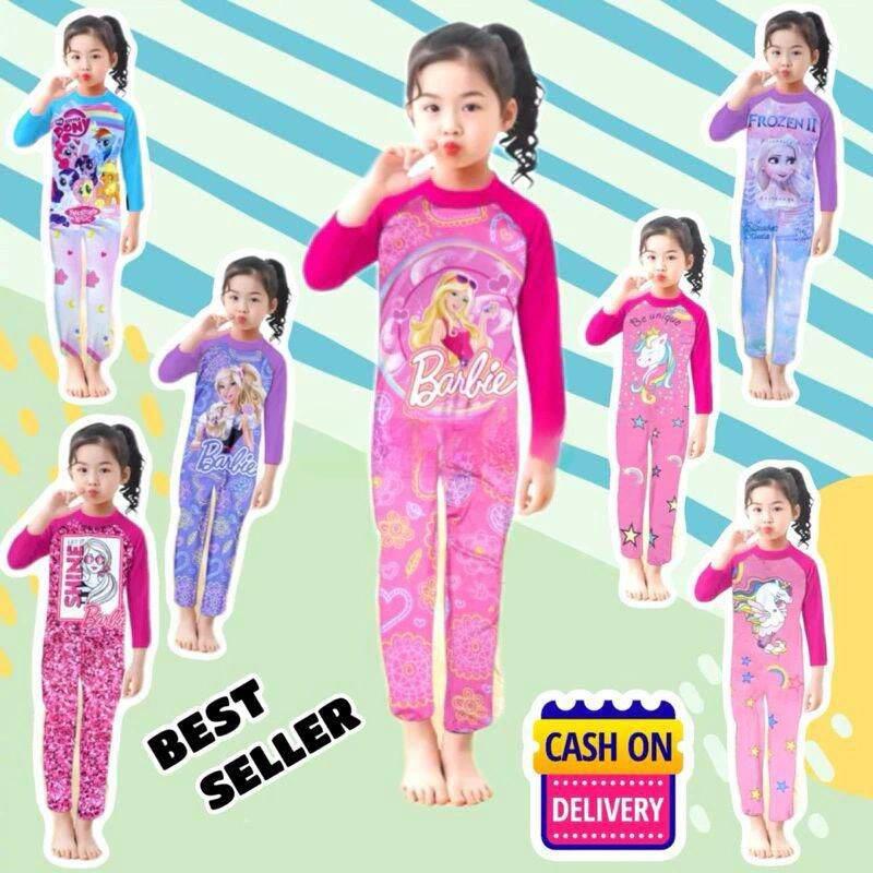 Baju Renang Panjang Anak Perempuan Karakter Usia 1-12 Tahun