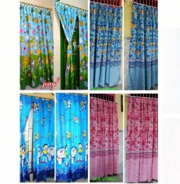 GORDEN EMBOS POLOS SMOKRING 12 UNTUK PINTU DAN JENDELA MURAH HARGA GROSIR Tirai untuk Rumah