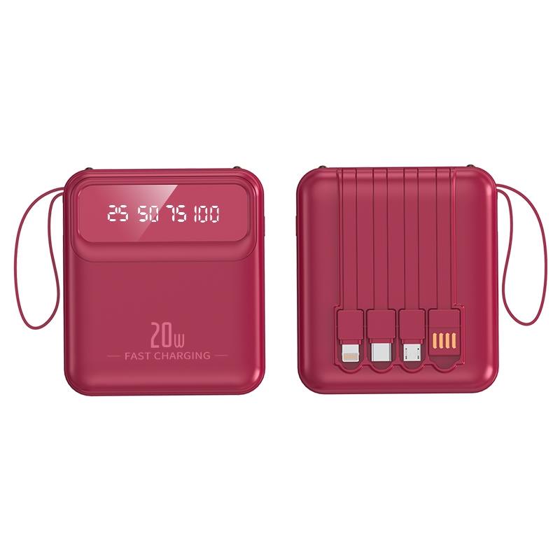 MOYATU Portable Powerbank 20000mAh dengan pengisian cepat 4 usb Daya tampilan LED Senter ringan Baterai eksternal Chargber Ponsel untuk IOS / Android