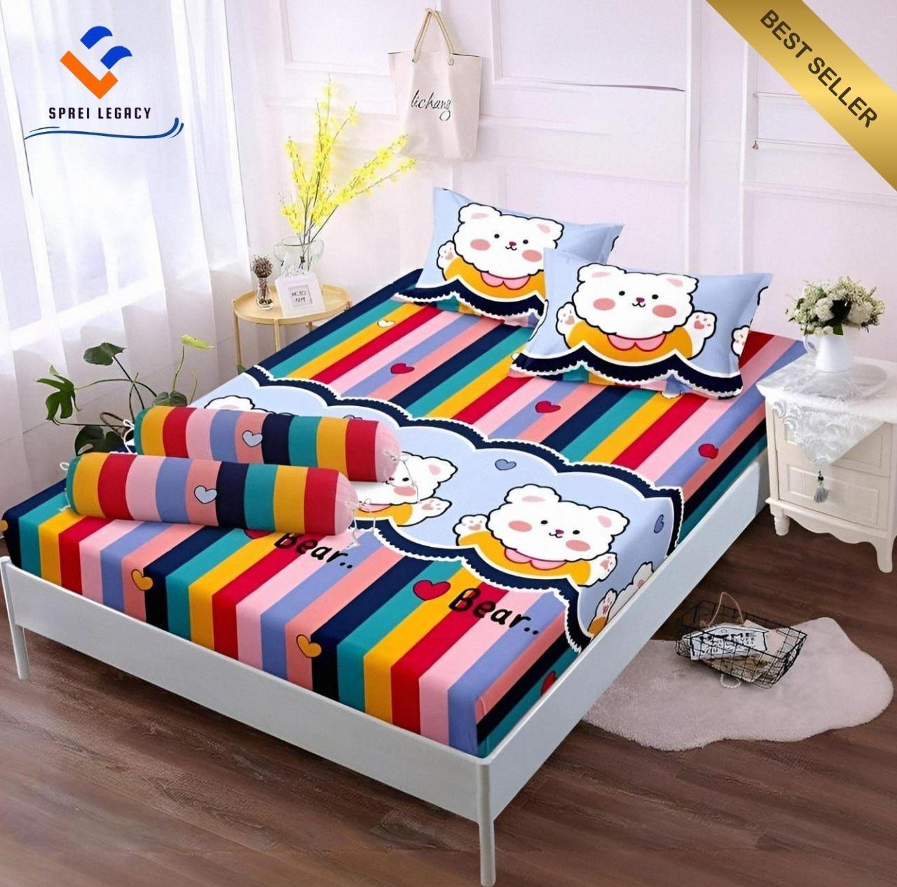 SEPRAI 180X200 160X200 120X200 90X200 MOTIF ABSTRAK NETRAL BAHAN HALUS ADEM SUDAH FREE SARBAN & SARGUL