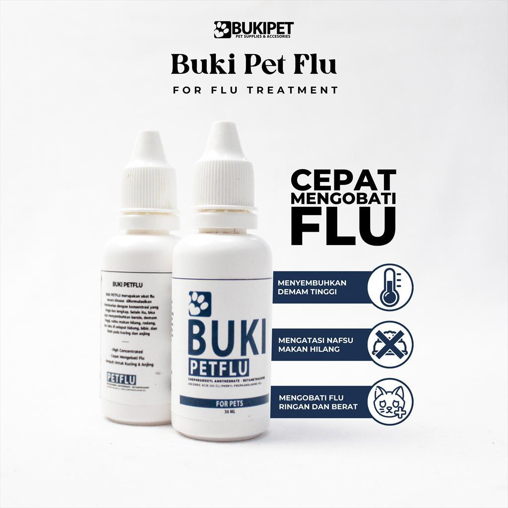 Obat Anti Flu Batuk Pilek Kucing - BUKI PET FLU