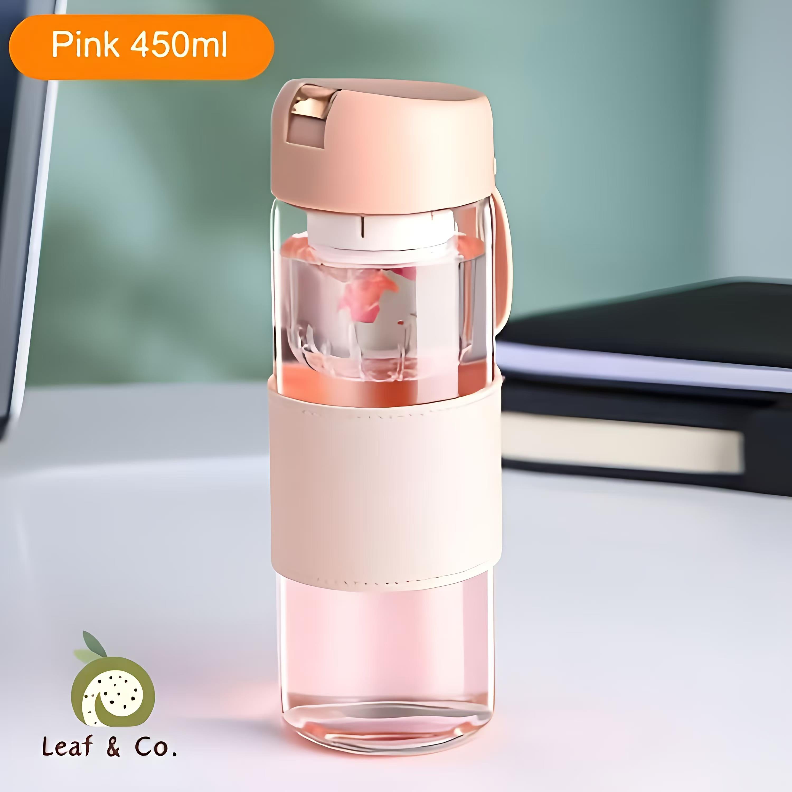 Botol Minum Magnetic Tea Strainer Bottle Dengan Wadah Saringan Teh Magnet Infuser Tumbler Set 450 ML