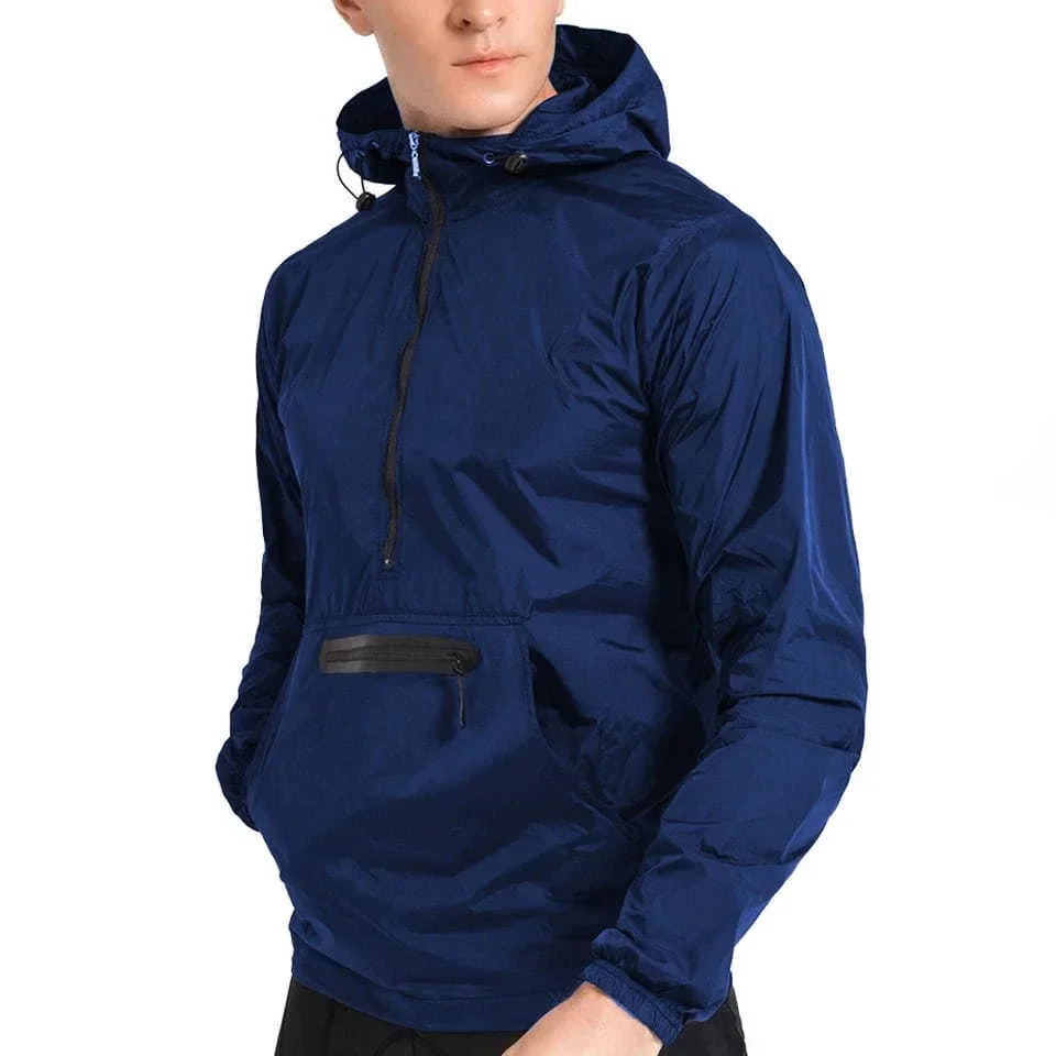 jaket sauna suit jaket parasut olahraga pria jaket running polos runningjoggingbersepedagym