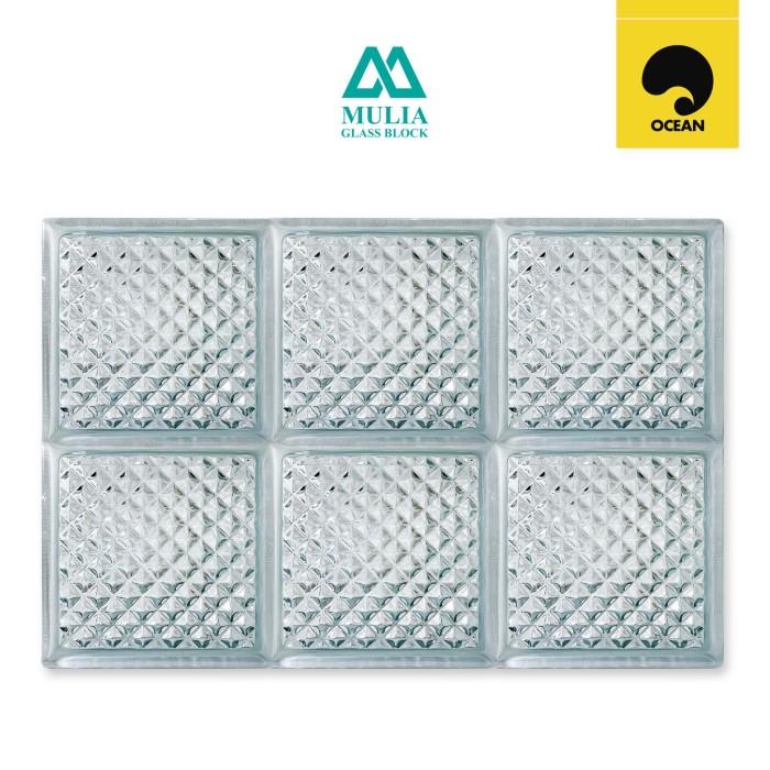GLASS BLOCK MULIA / GLASS BLOK KACA 1 DUS (6 BUAH)