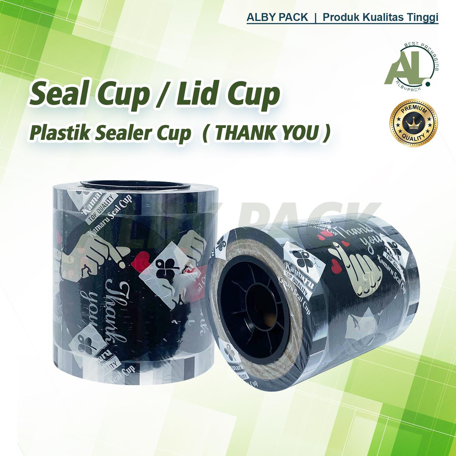 Seal Cup Plastik Lid Cup Sealer Cup 1000 PCS / Lid Sealcup Plastik Aneka Motif
