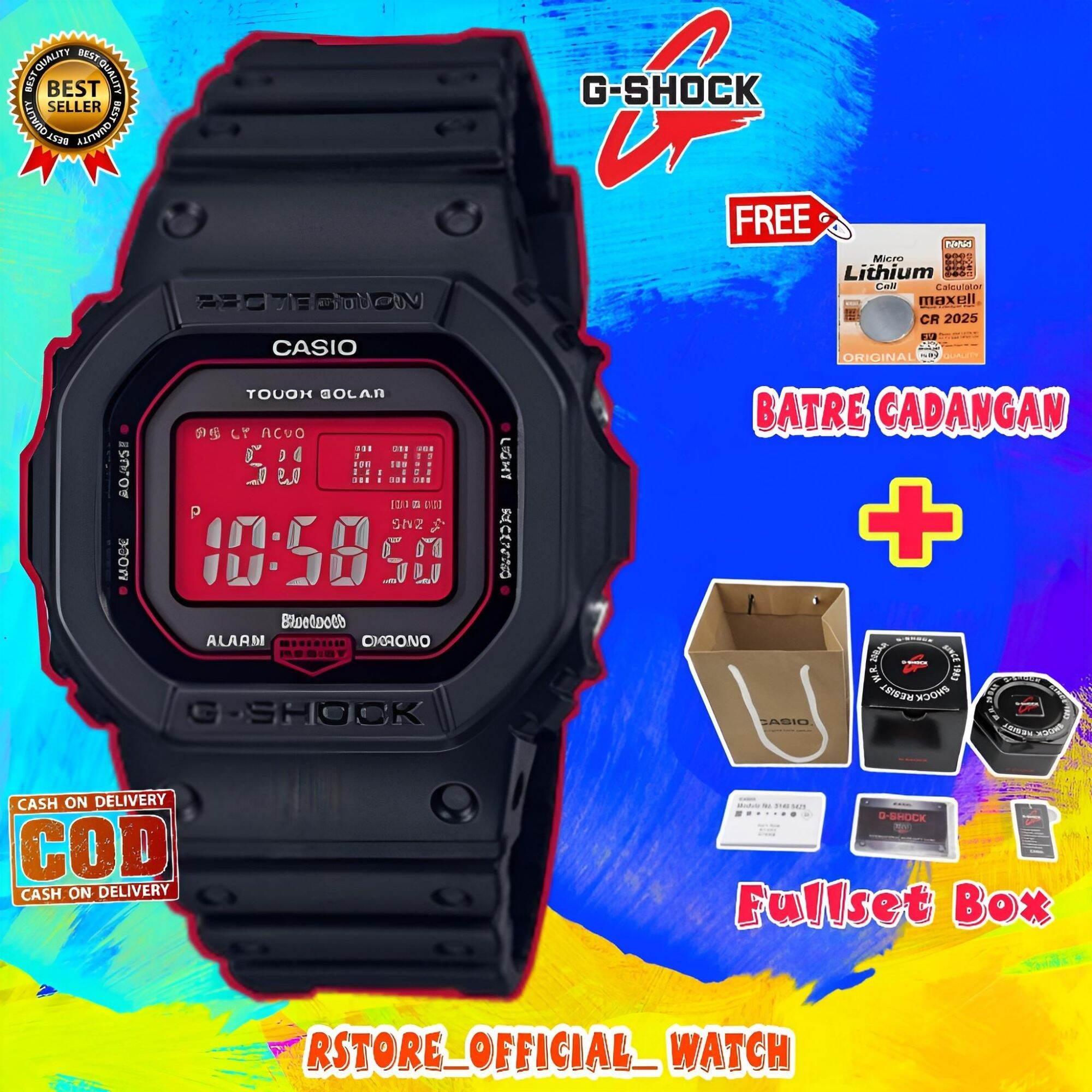 Jam Tangan Pria Wanita G Shock GW B5600 GW-B5600AR-1DR Full Digital Fullset Auto Light Water Resist Shock Resistant Jam Tangan Sport Olah Raga