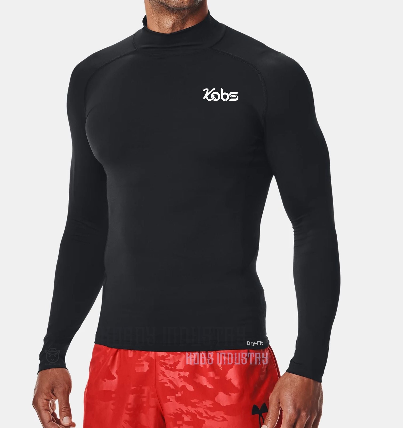 Kaos Manset Olahraga Lengan Panjang Running Gym Futsal Sepak Bola Dry-Fit