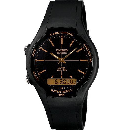 [BEST SELLER] Casio Classic Dual Display / AW-90H-7B / AW-90H-7E / AW-90H-2B / AW-90H-9E / Jam Tangan Pria / Black / Strap Resin