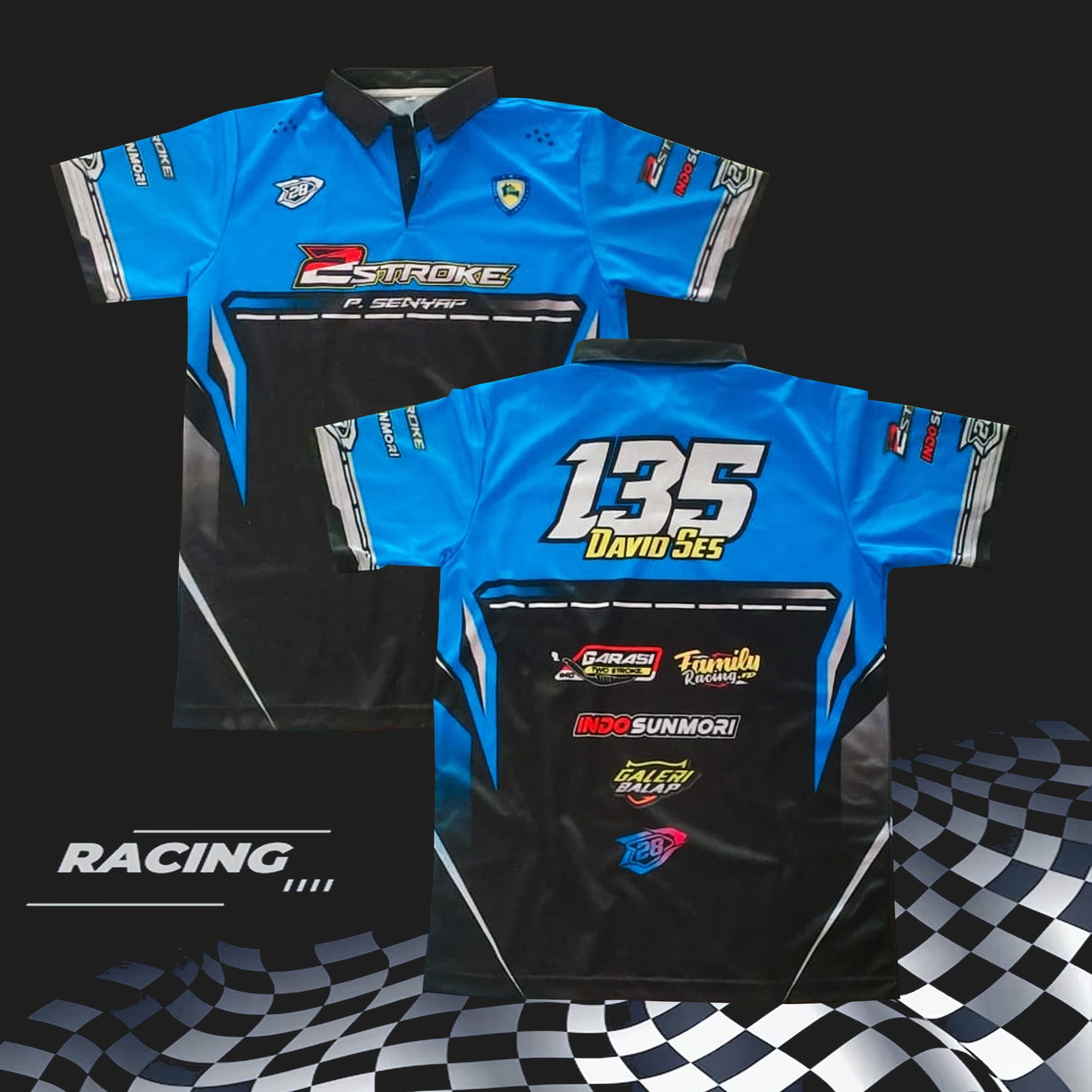 Jersey Racing Desain Custom Nama Nomor Desain Karakter Dryfit untuk Bersepeda