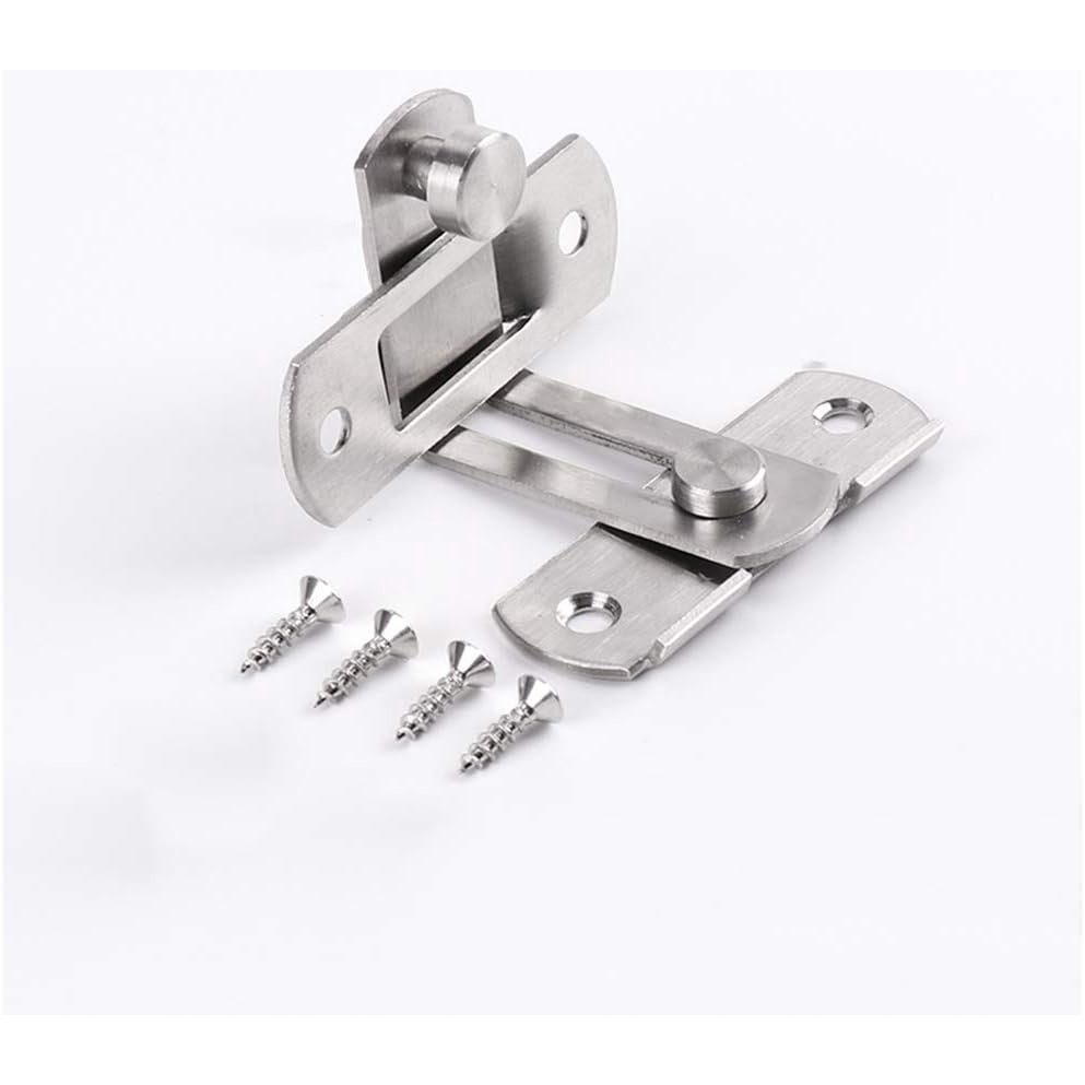 Grendel Slot Pintu Siku Dan Kait / Kunci Geser Pintu / Lemari Geser Minimalis Stainless Steel / Grendel Tekuk / Selot Siku Stainless / Kunci PintuJendelaLemari