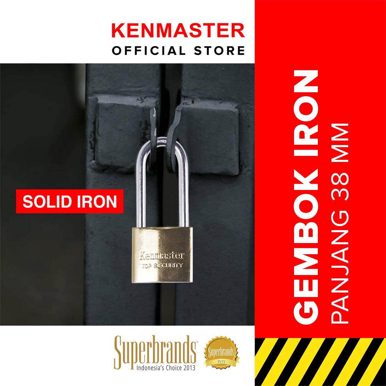 Kernmaster Gembok Panjang KM115 - 38 MM (IRON) - GMBL029
