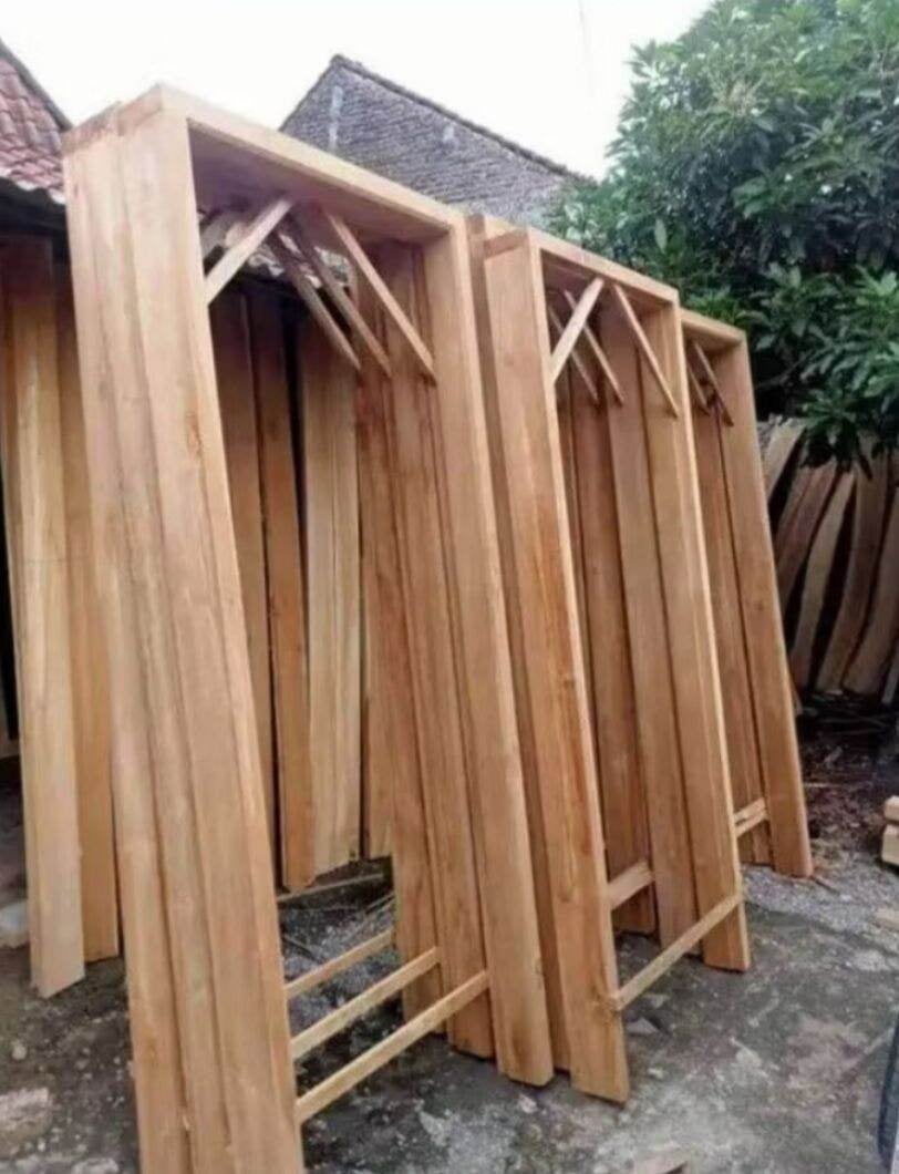 ready stok daun pintu kayu mahoni ukuran 200×80