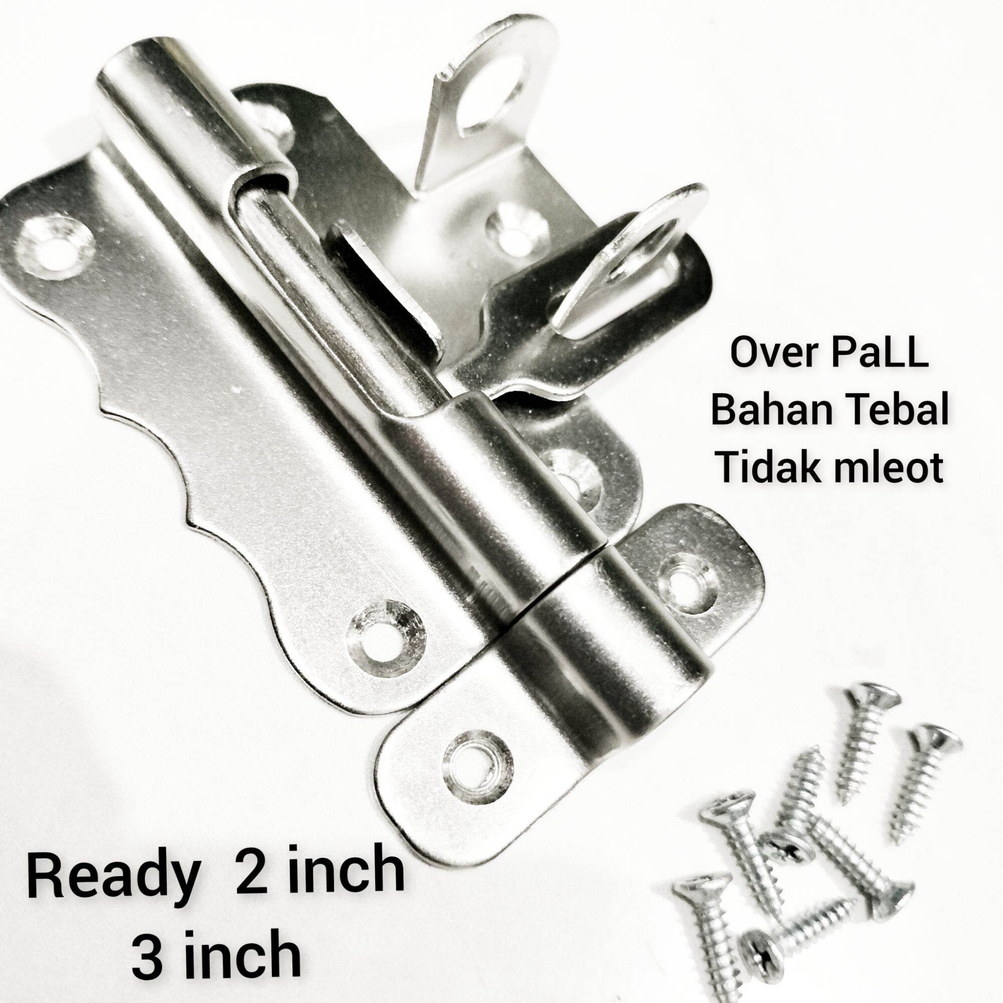 KUAT OverPal 4 inch 3 inch nigembok Pintu Kunci pintu Rumah / Grendel pintu Tebal Slot pintu Rumah