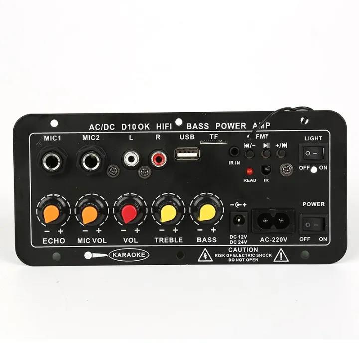 900W Amplifier Karaoke Power Stereo Audio Papan Board Micphone Bluetooth USB Radio TF DIY Subwoofer Bass Audio Karaoke FM Papan Untuk 8-12 Inci Speaker