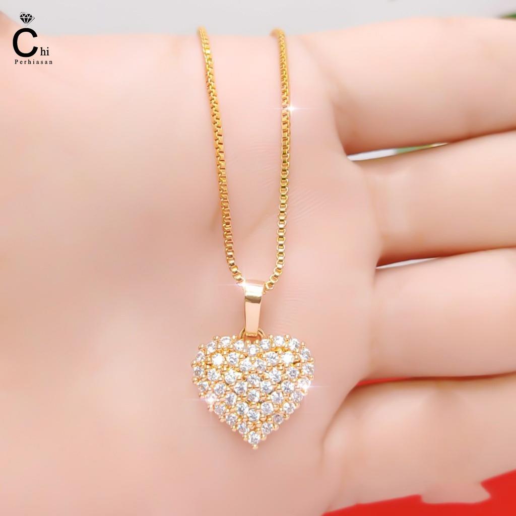 Kalung Titanium Perhiasan Wanita anti Karat Dan Luntur Perhiasan Ala Korea Simpel Dan Kekinian Lapis Emas Dan Perak KL.12