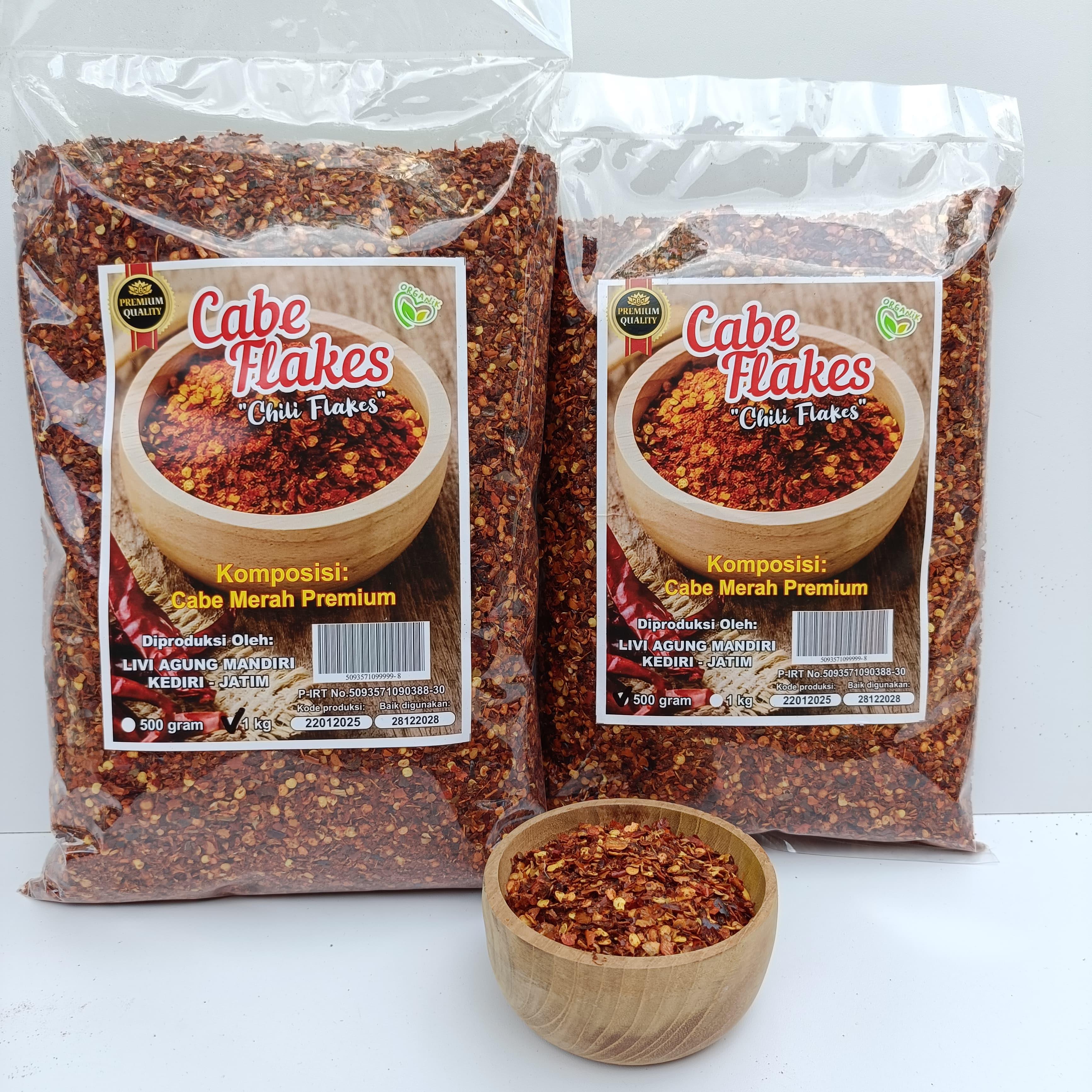 CABAI FLAKES / CABE FLAKE PEDAS 500GR 1 KG