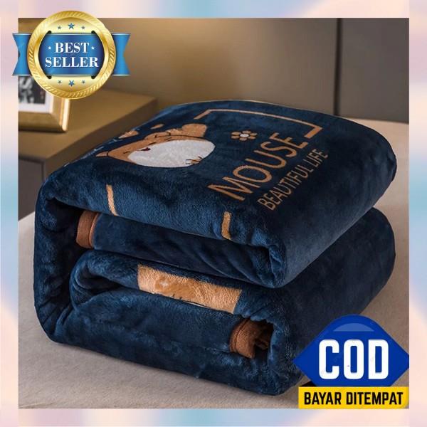 Selimut Dewasa Lembut Cowok Aesthetic Bonita 200X200 Motif Jumbo 200X240 Tebal Import Korea 180X200